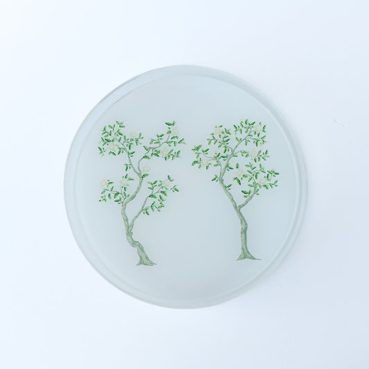 Chinoiserie Trees Round Tray