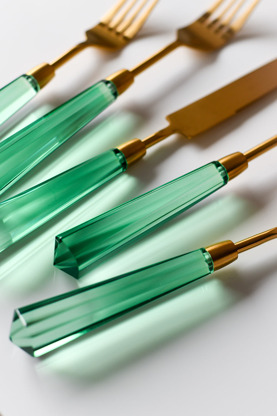 Acrylic Luxury Cutlery - Green