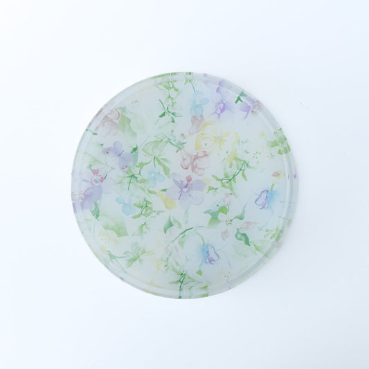 Pastel Garden Round Tray