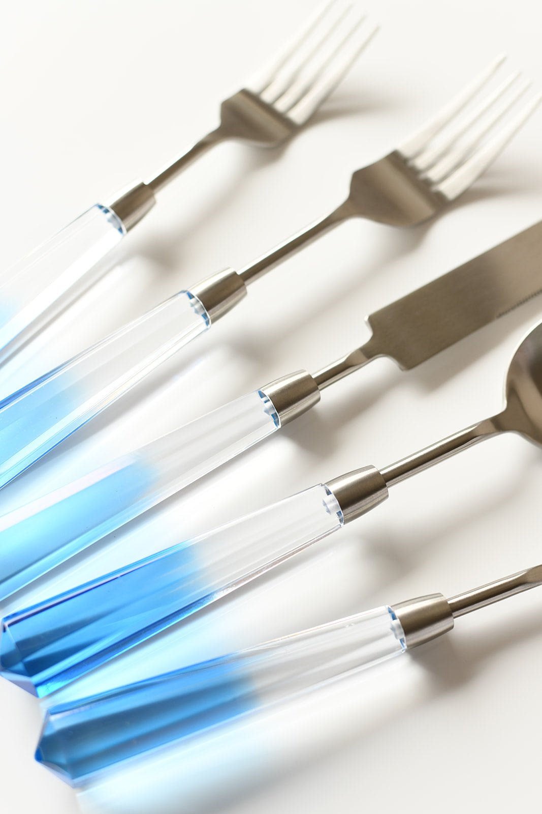 Acrylic Luxury Cutlery - Blue Ombrè
