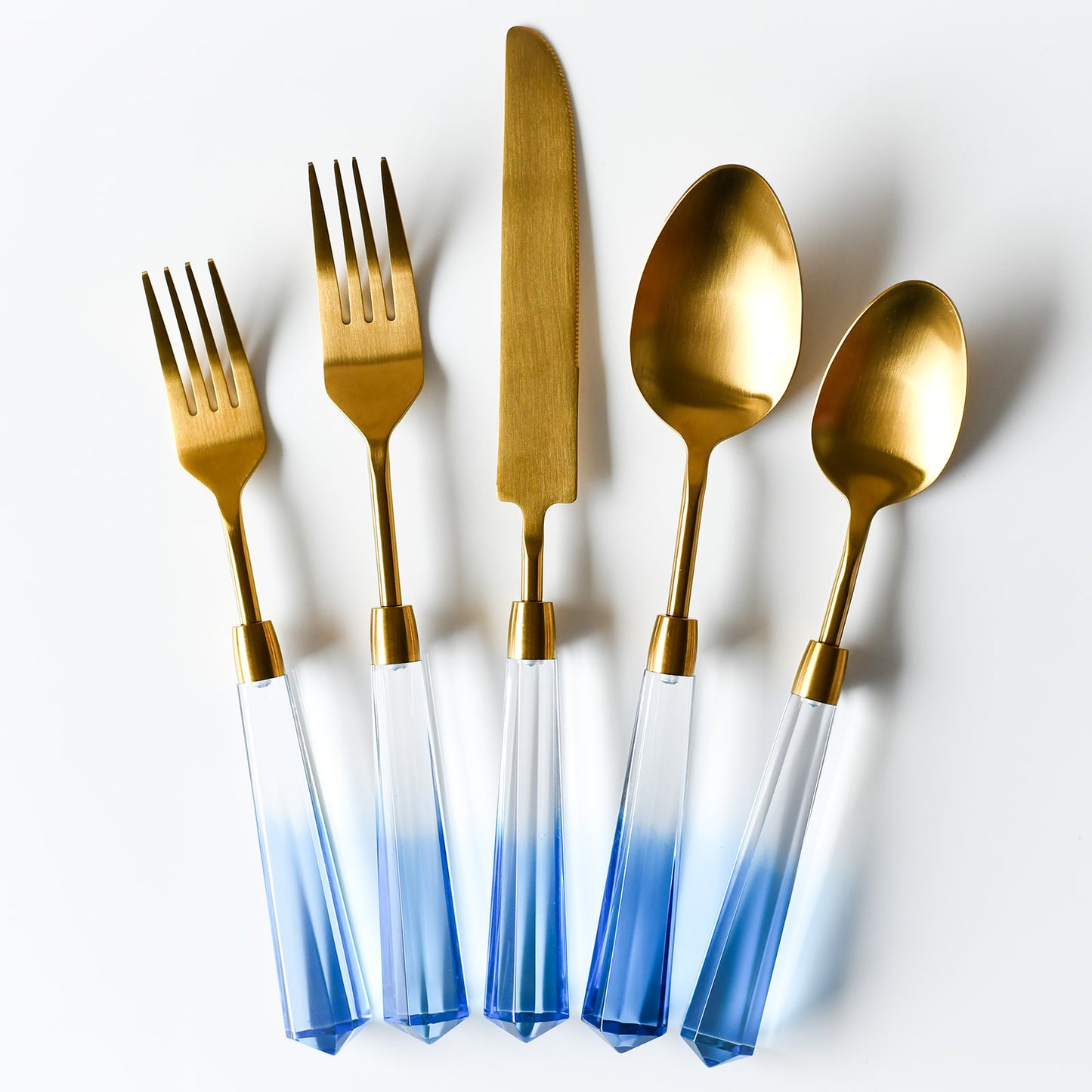 Acrylic Luxury Cutlery - Blue Ombrè