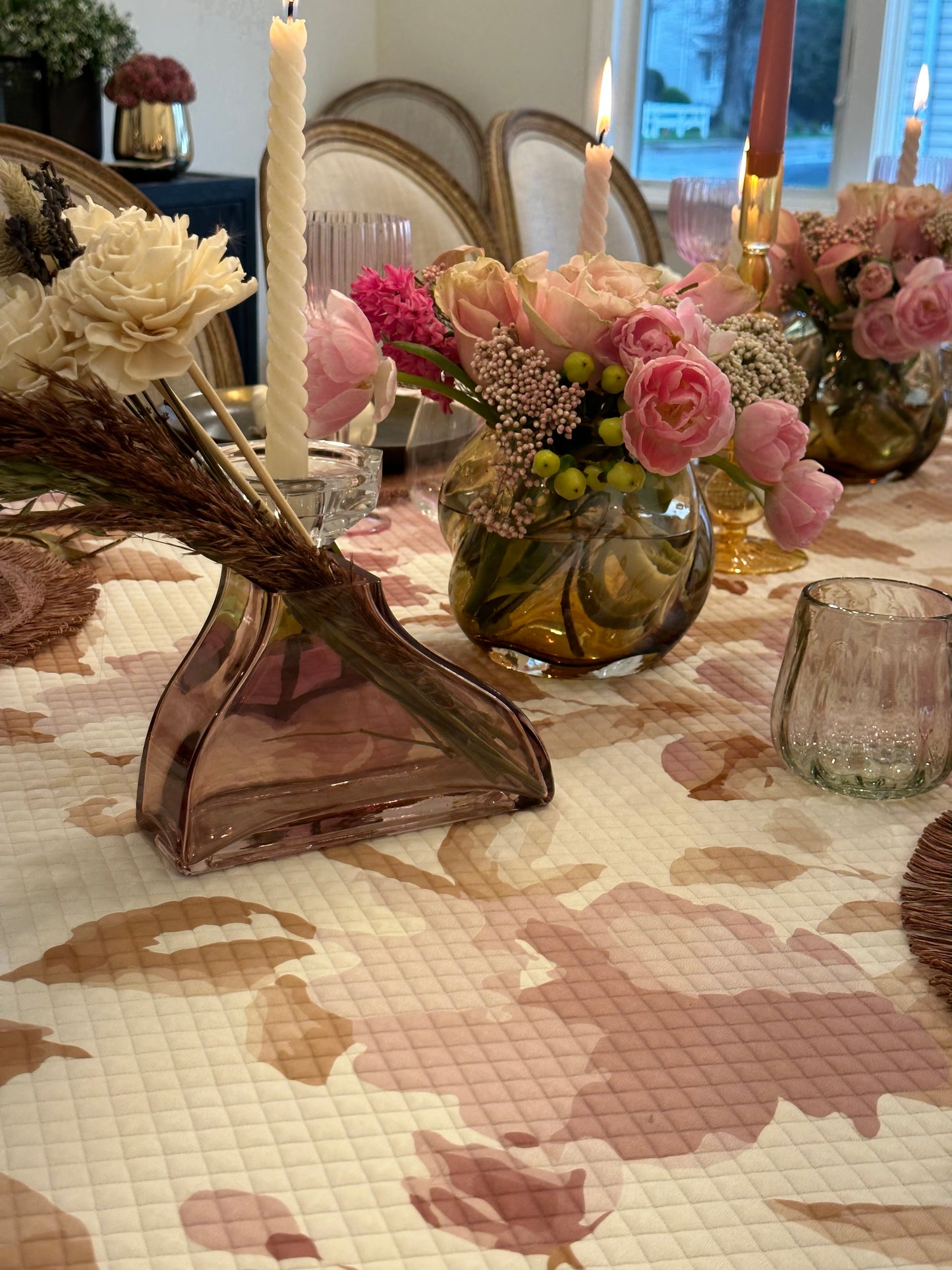 Quilted Pink/Camel Floral