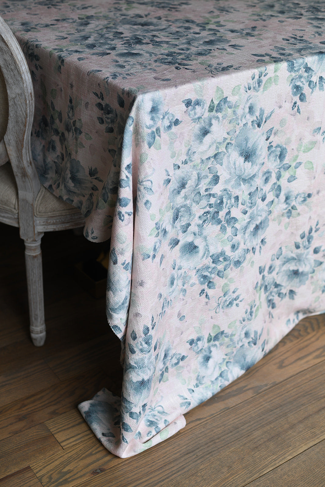 Blue Green Nude Florals (burlap)
