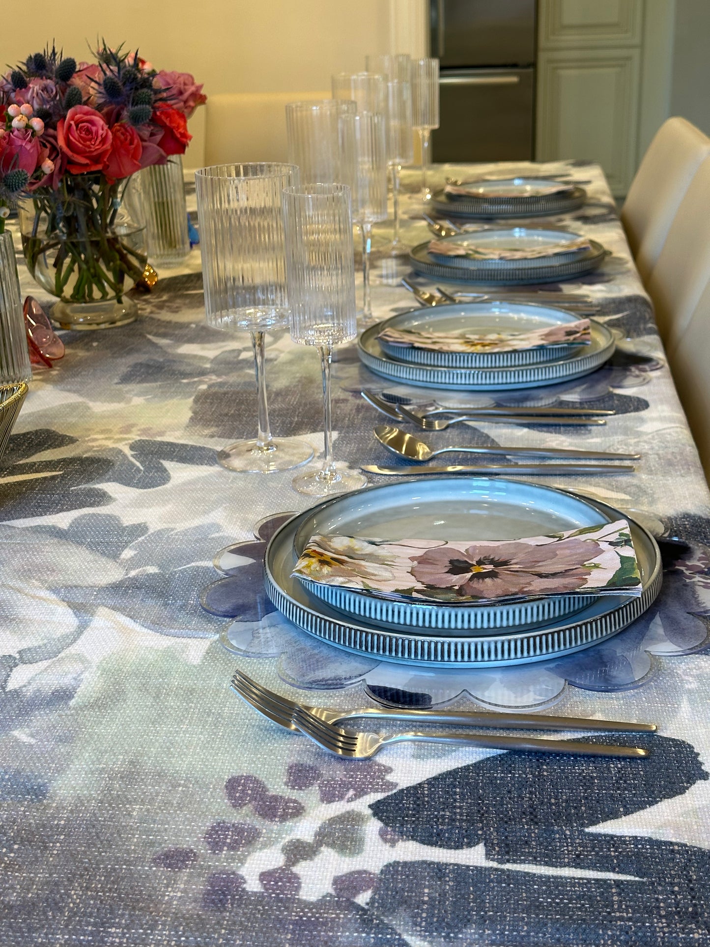 Burlap Shades of Purple Watercolor