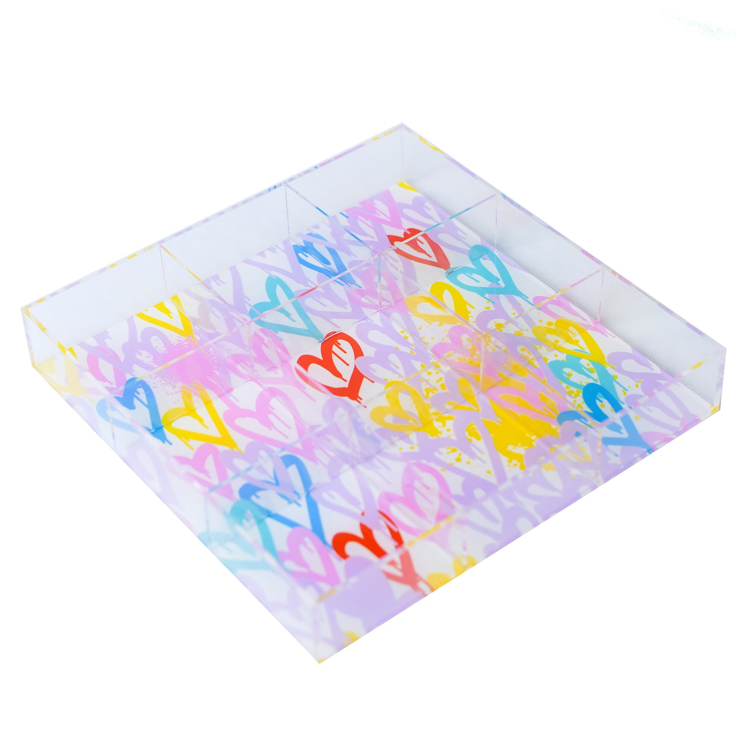 Graffiti Hearts Sectional Tray