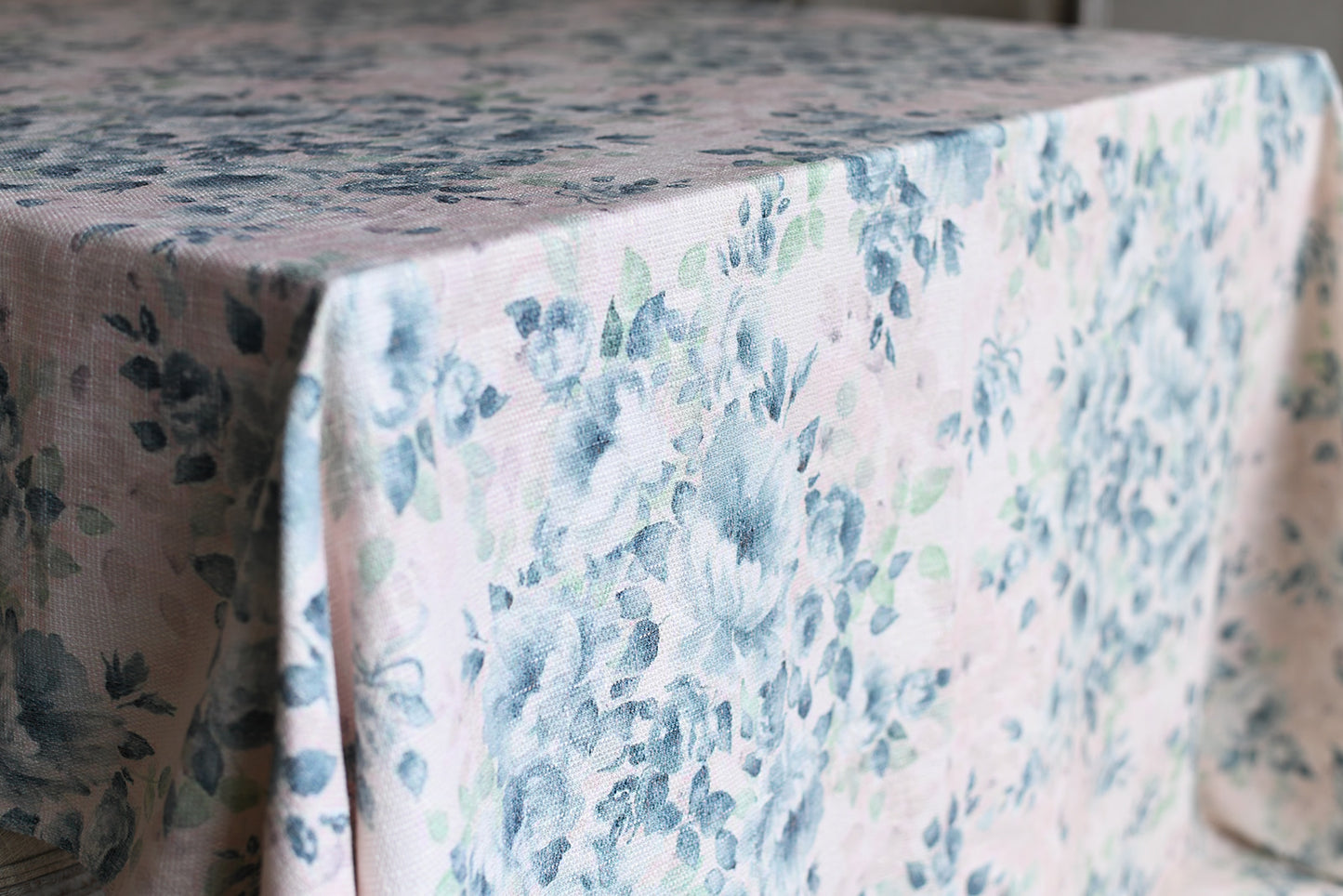Blue Green Nude Florals (burlap)