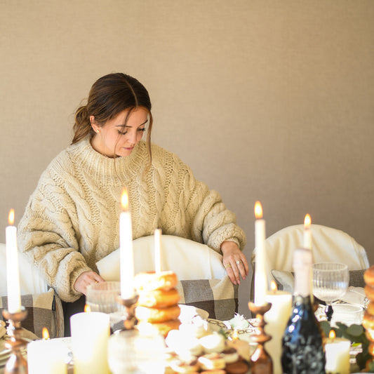 Velvet Cable Print in Cashew