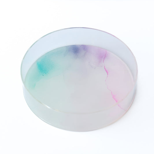 Rainbow Watercolor Round Tray