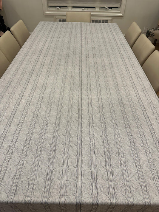 Velvet Cable Print in White