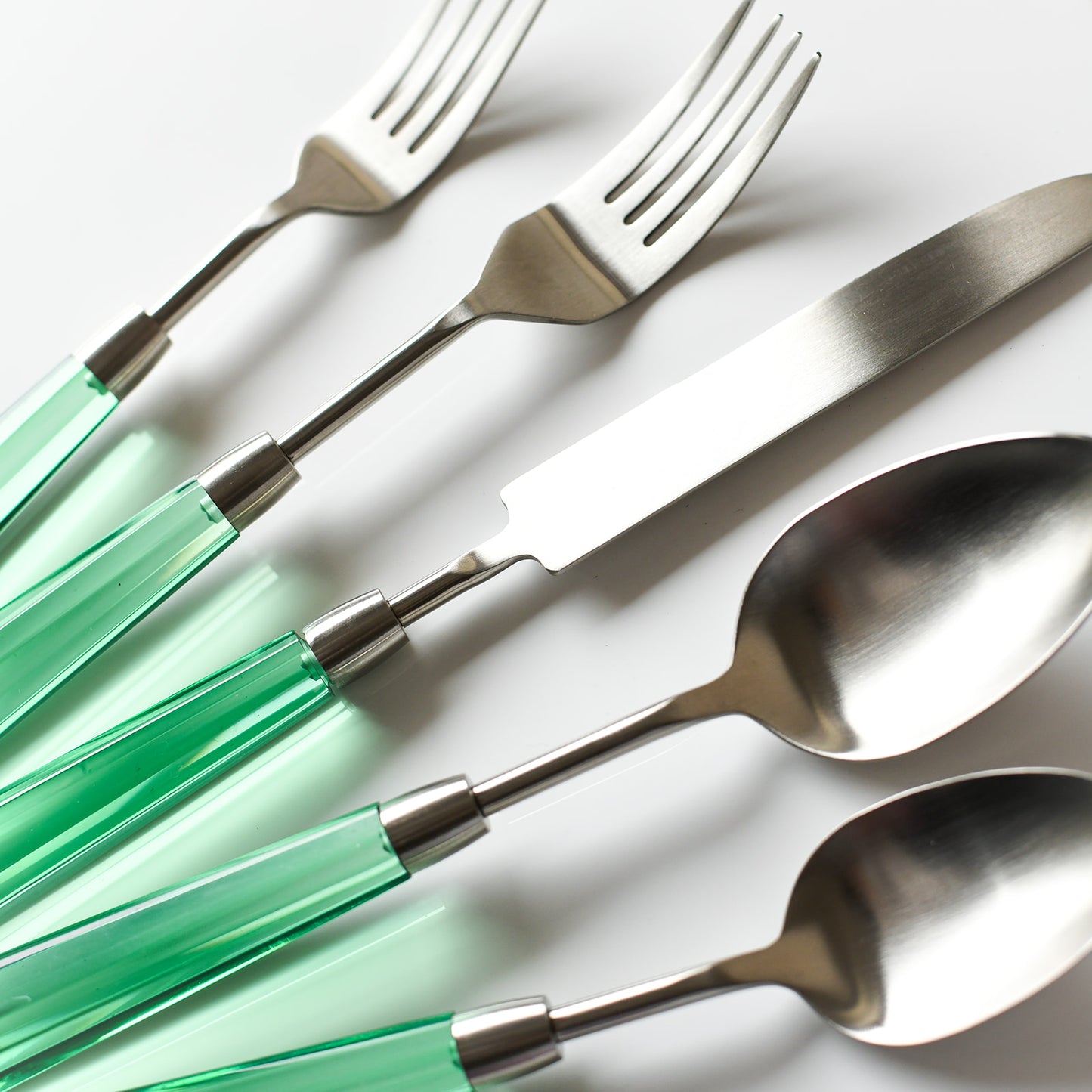 Acrylic Luxury Cutlery - Green