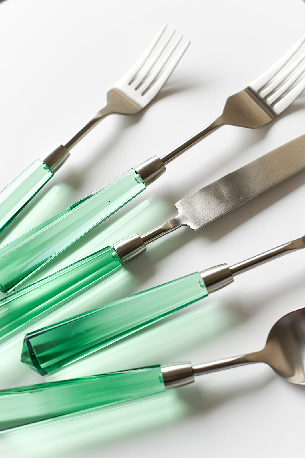 Acrylic Luxury Cutlery - Green