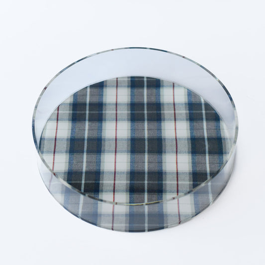 Plaid Round Tray