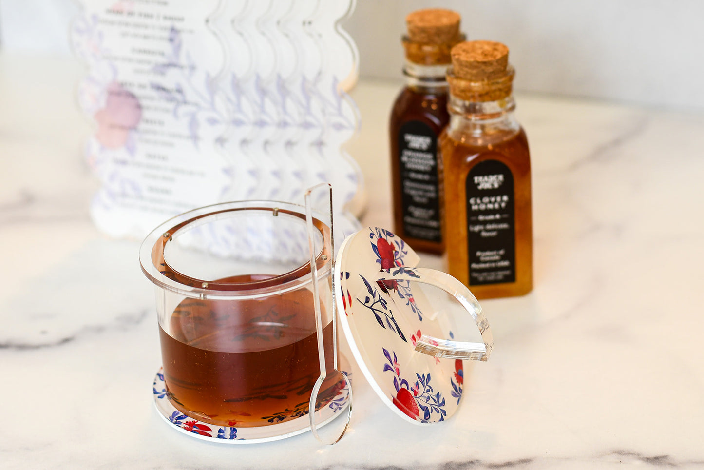 Pomegranate Design Honey Dish