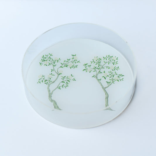 Chinoiserie Trees Round Tray
