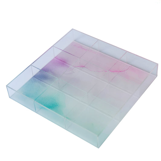 Rainbow Watercolor Sectional Tray