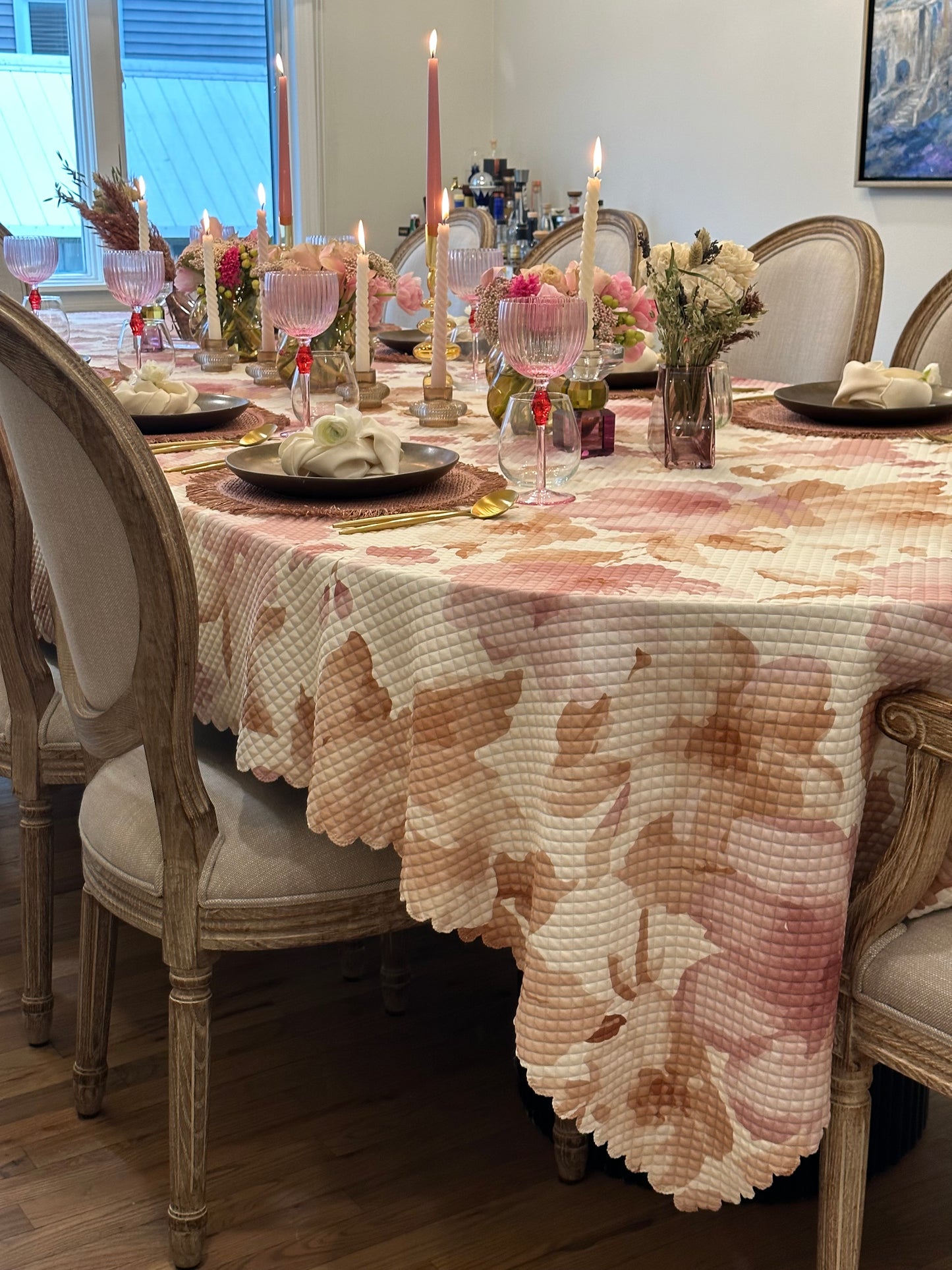 Quilted Pink/Camel Floral