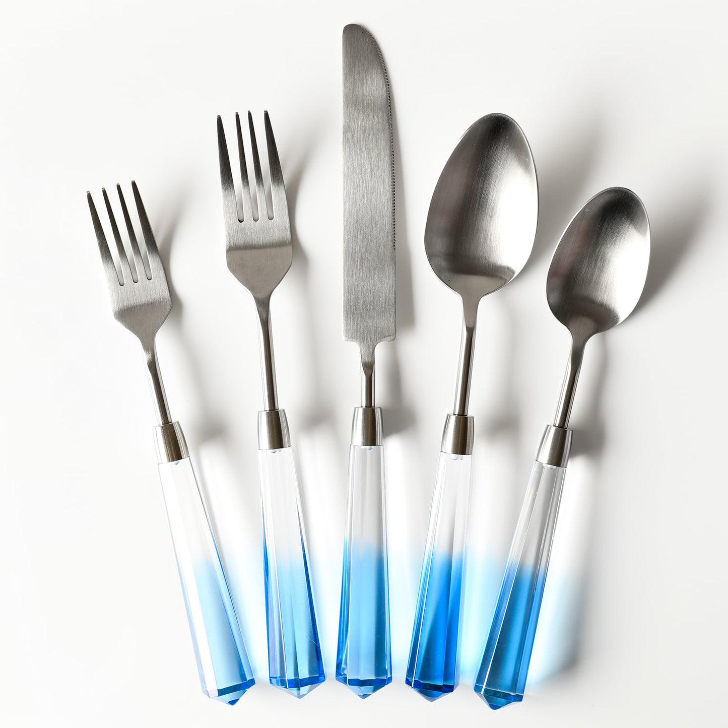 Acrylic Luxury Cutlery - Blue Ombrè