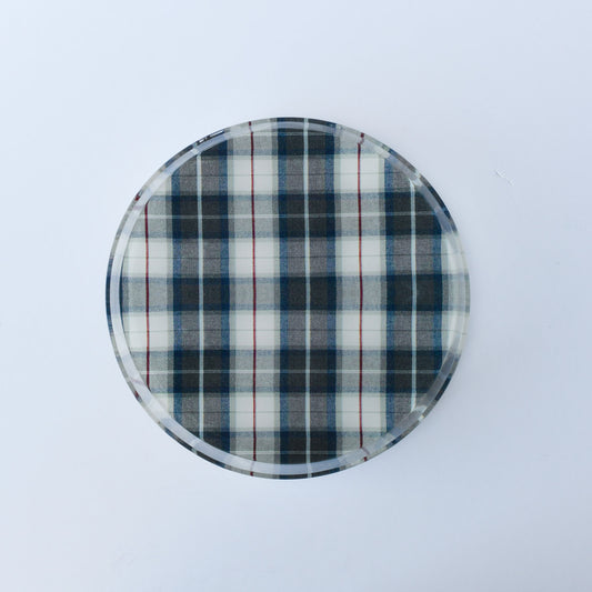 Plaid Round Tray