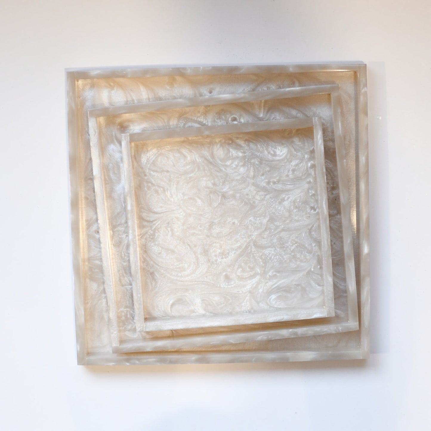 Cream Luxury Resin Tray