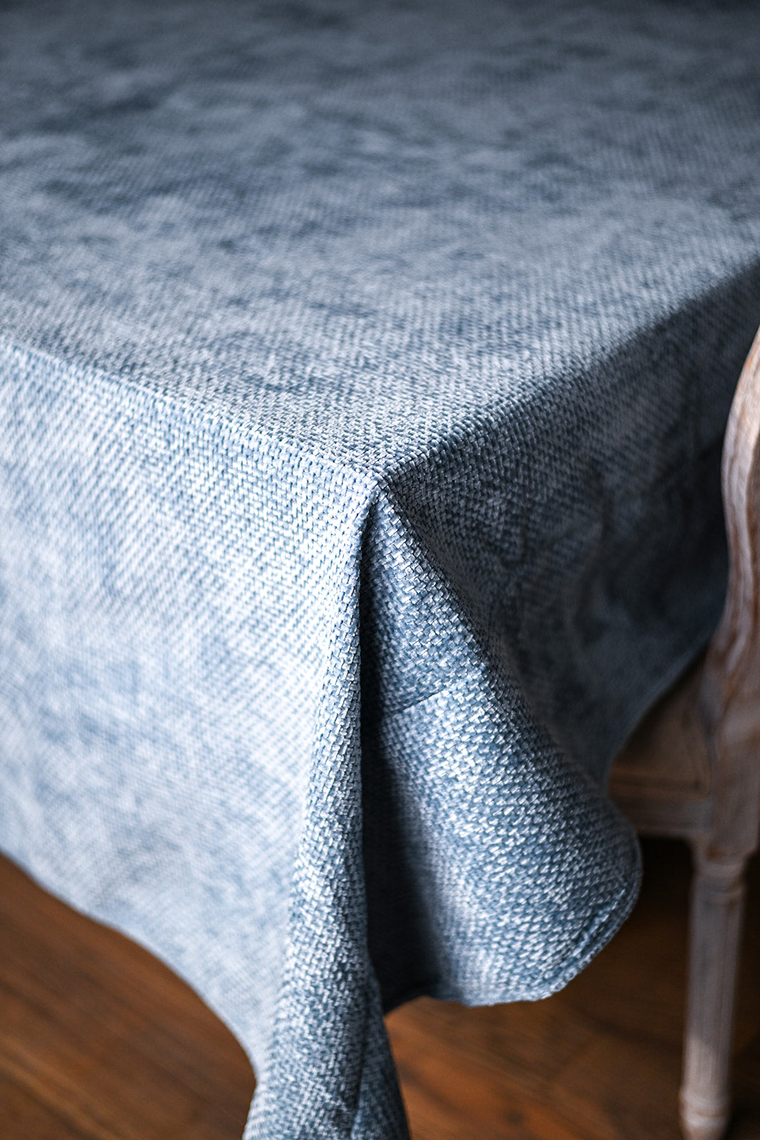 Basketweave Velour - Blue Quartz