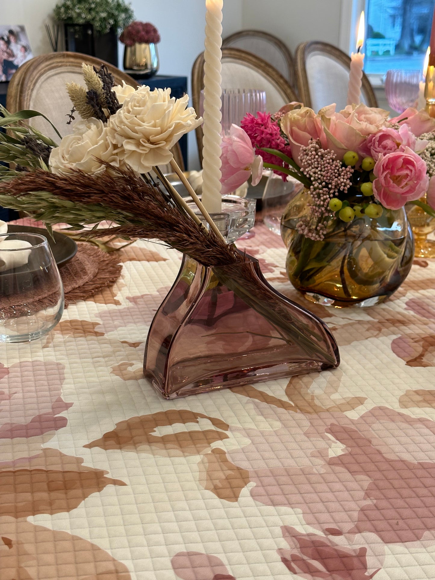 Quilted Pink/Camel Floral
