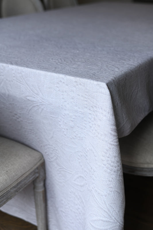 Silver flower silhouette