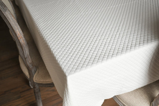 White Scallop Quilted