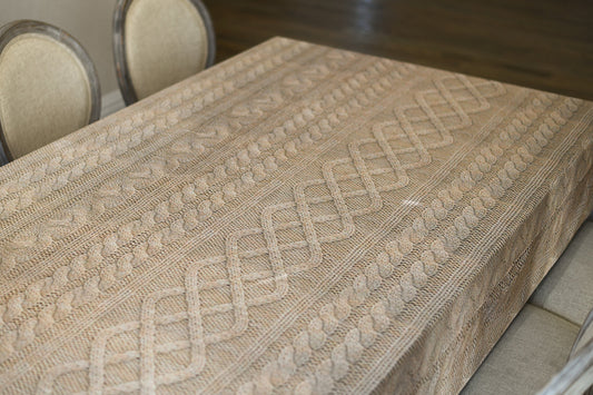 Velvet Cable Print in Cashew