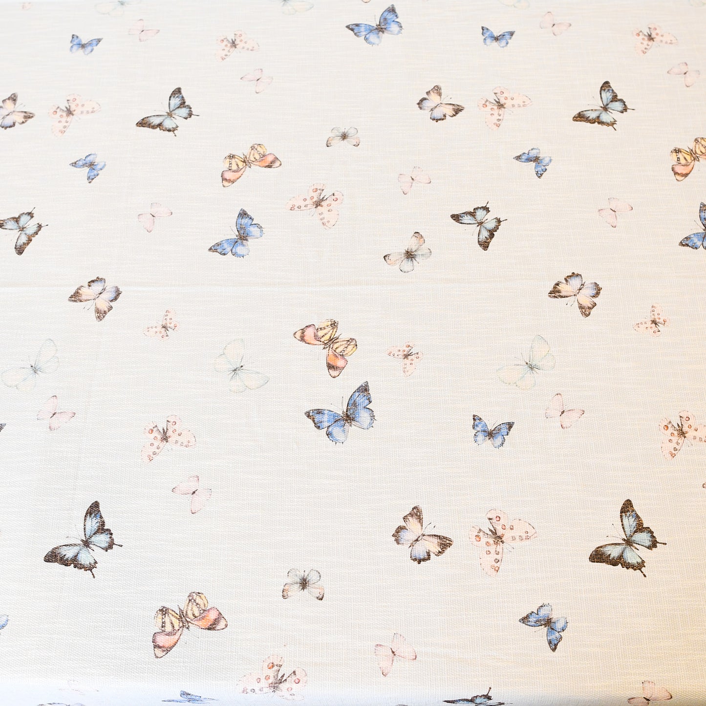 Blue Butterflies Burlap