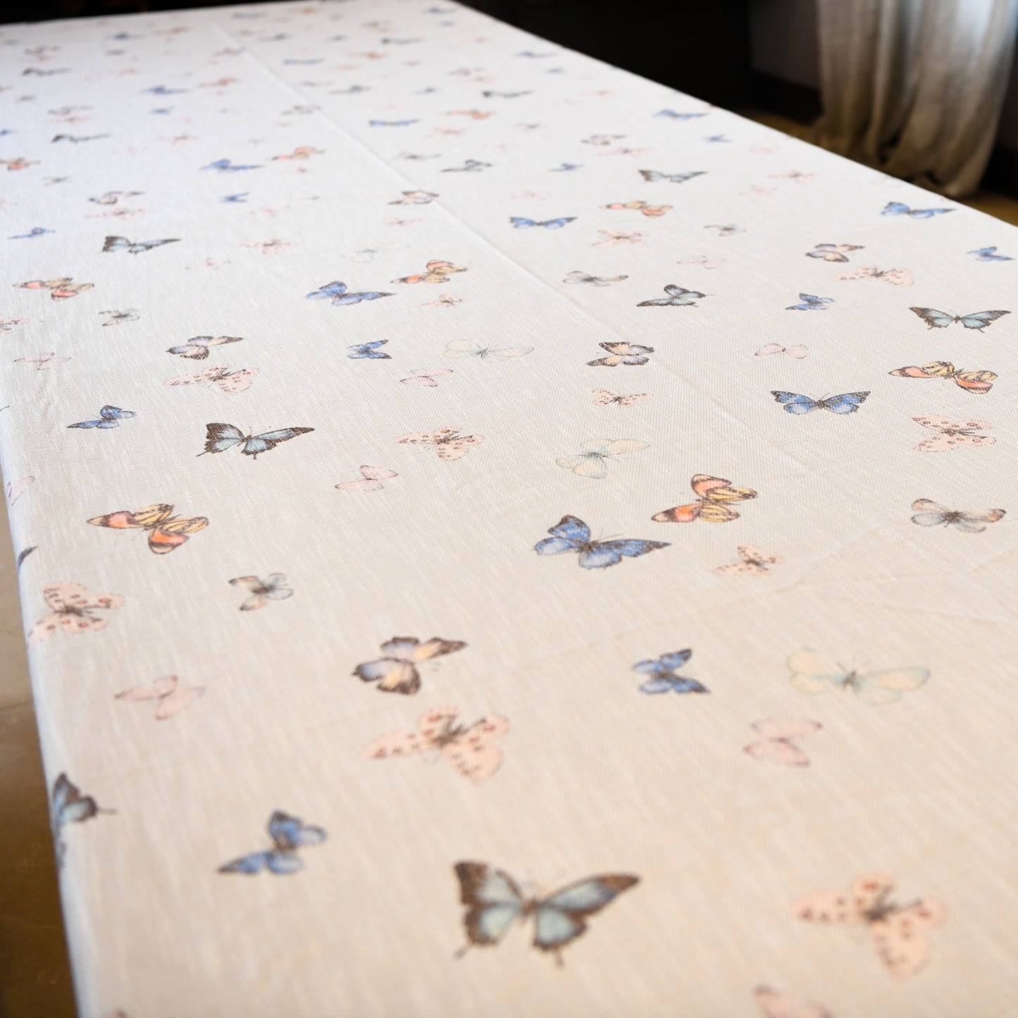 Blue Butterflies Burlap