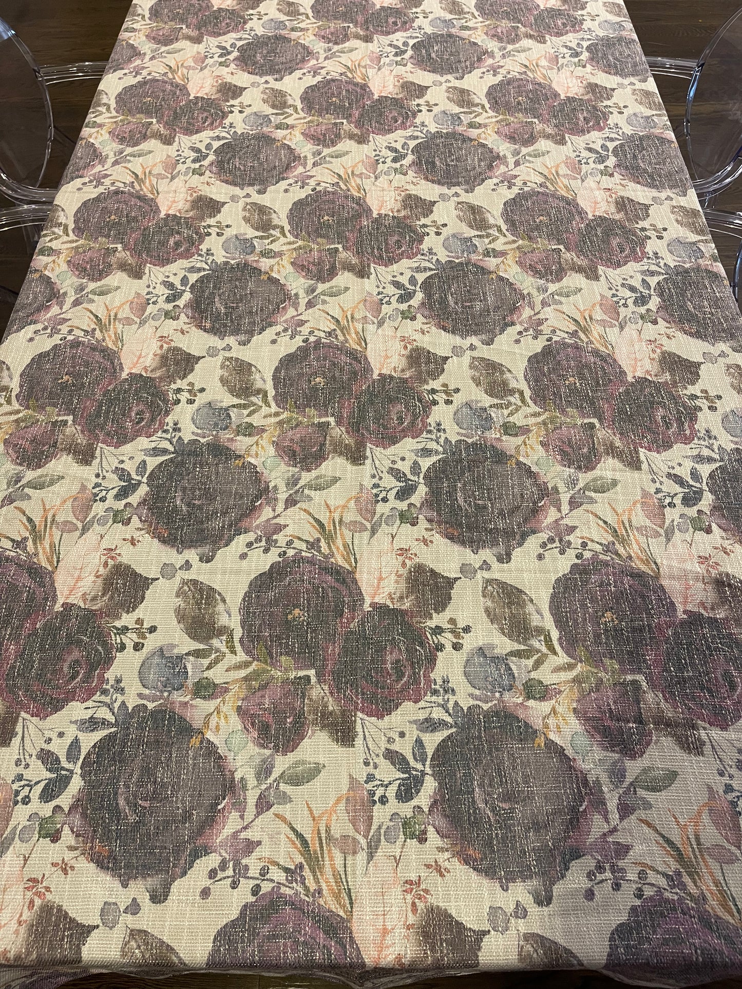 Purple Flower Burlap