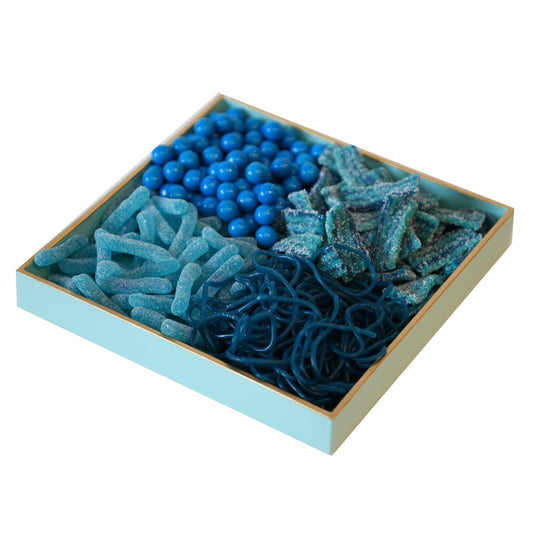 Blue Pastel Gold Trim Tray