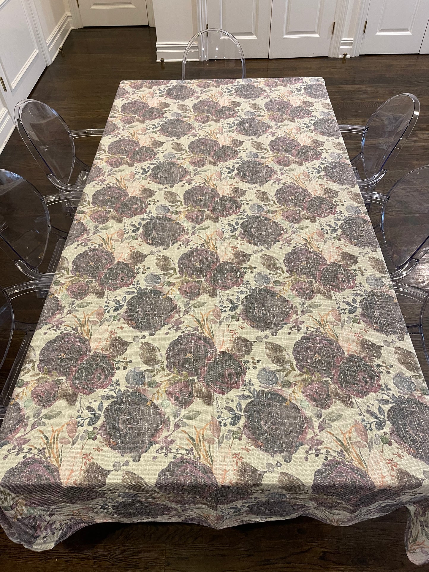 Purple Flower Burlap