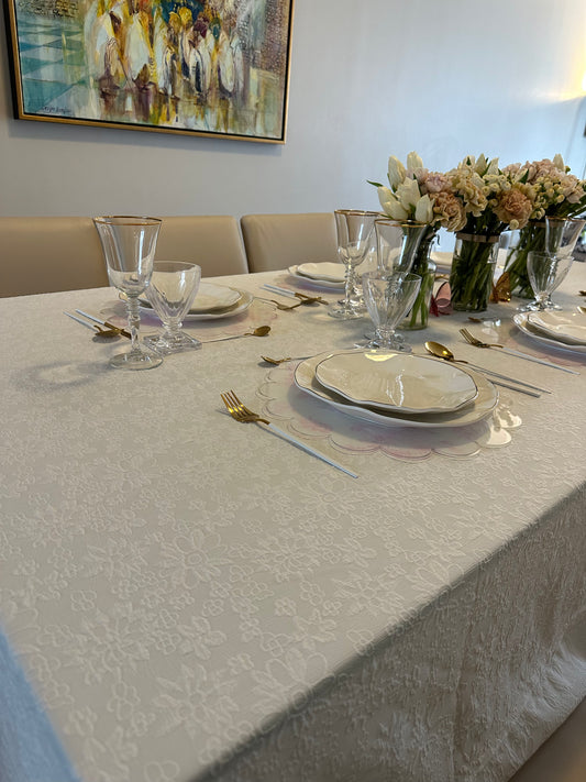 White Flower Eyelet Design