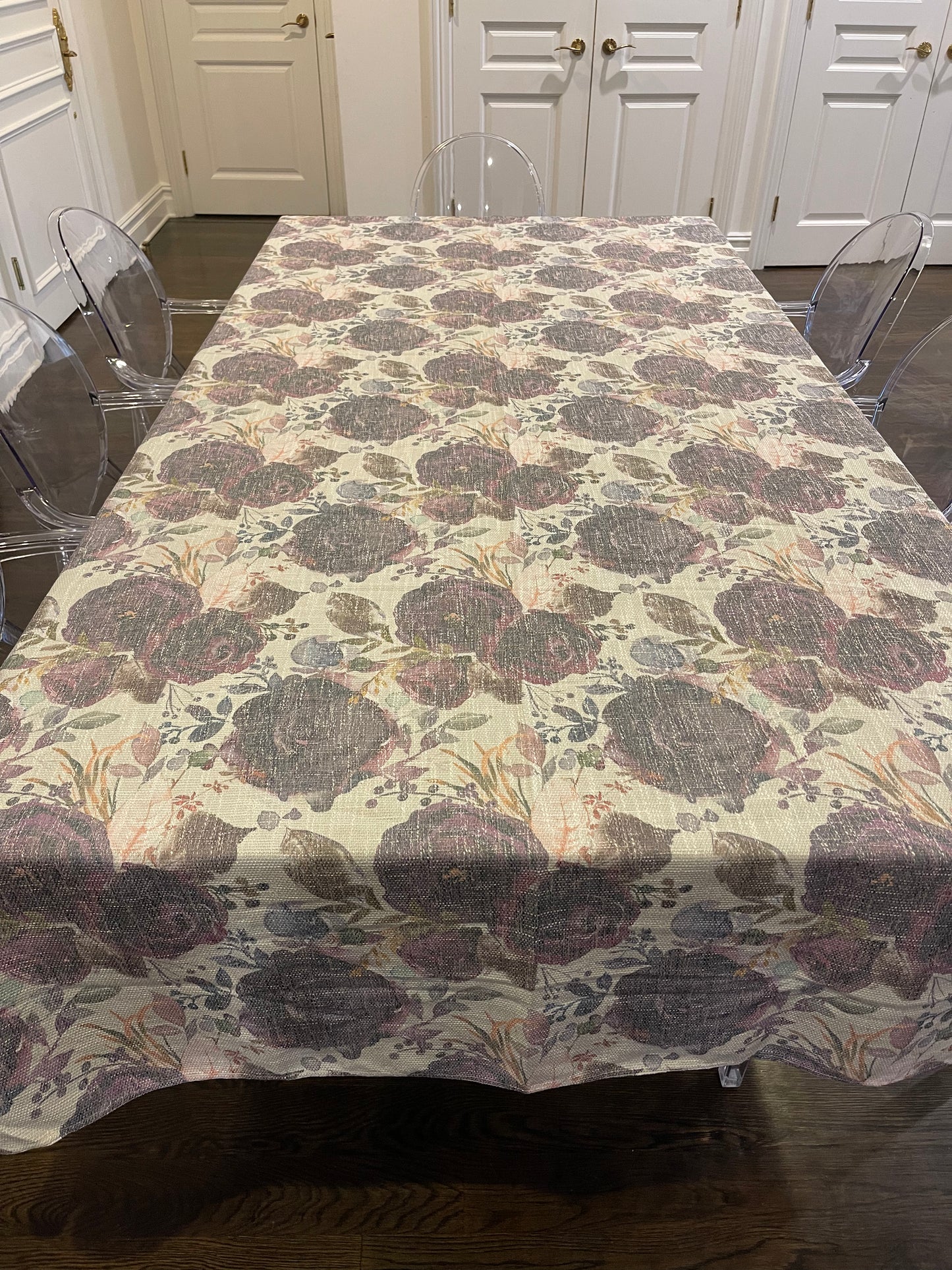 Purple Flower Burlap