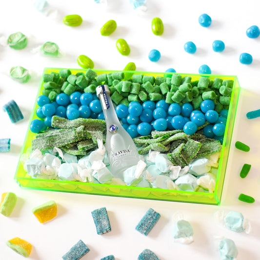 Candy Tray with mini alcohol in middle
