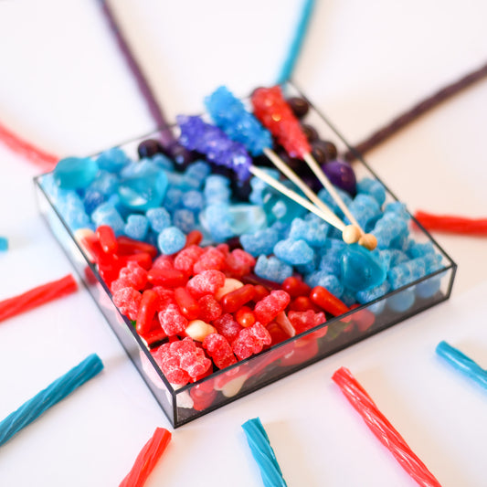 Jewel Tones MM candy tray + Can