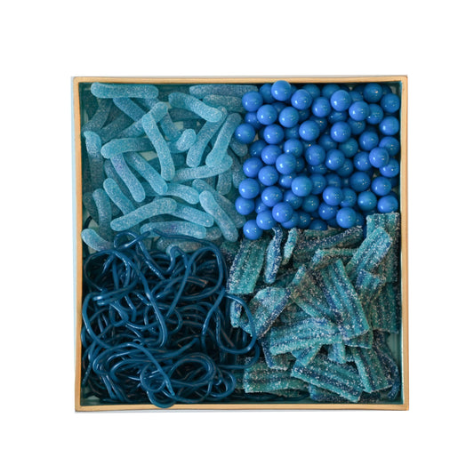 Blue Pastel Gold Trim Tray