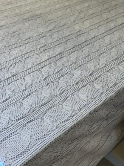 Velvet Cable Print in White