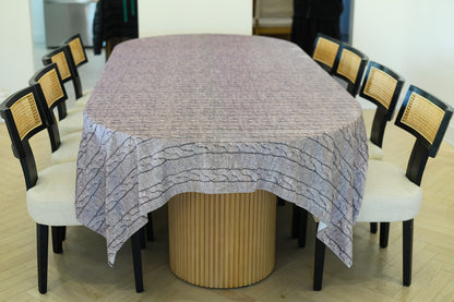 Velvet Cable Print in Mauve/Neutral