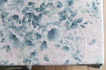 Blue Green Nude Florals (burlap)