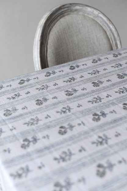 Neutral floral motif stripes design
