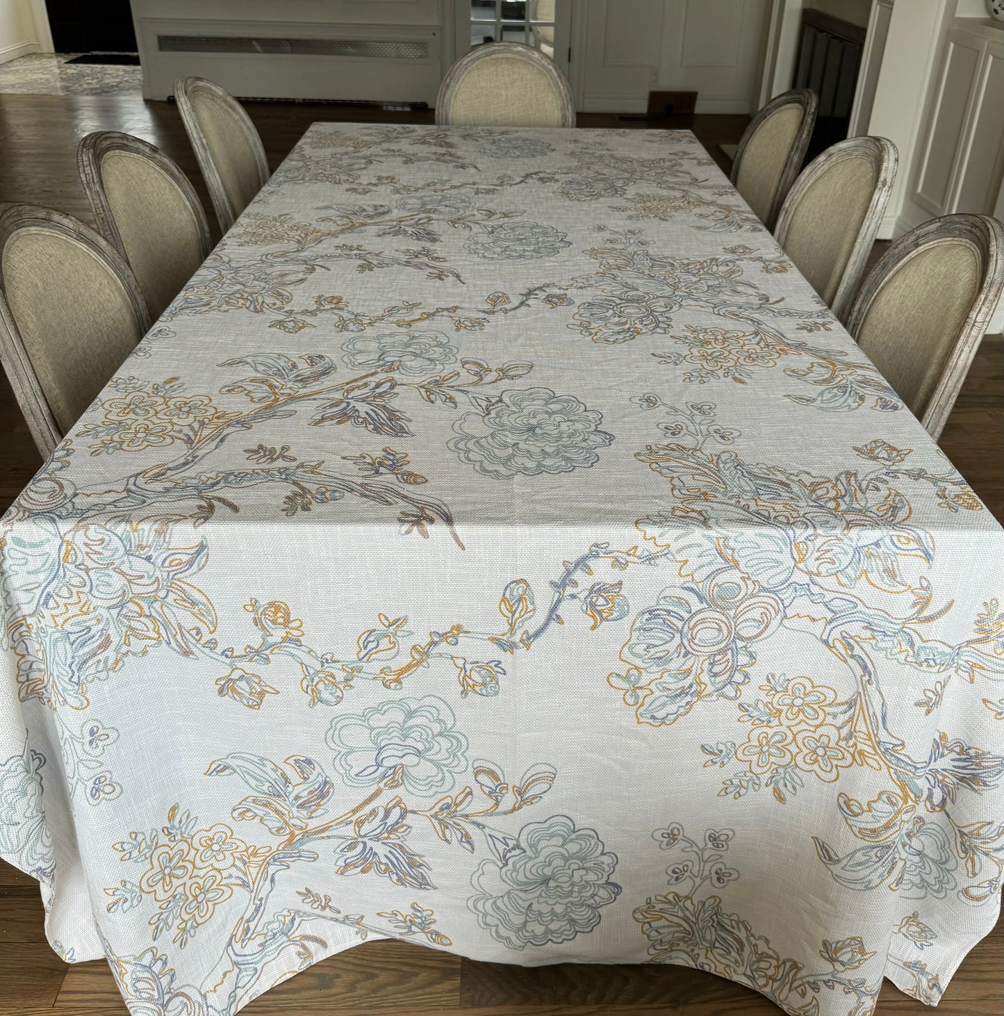 Dreamy Beach Floral Burlap