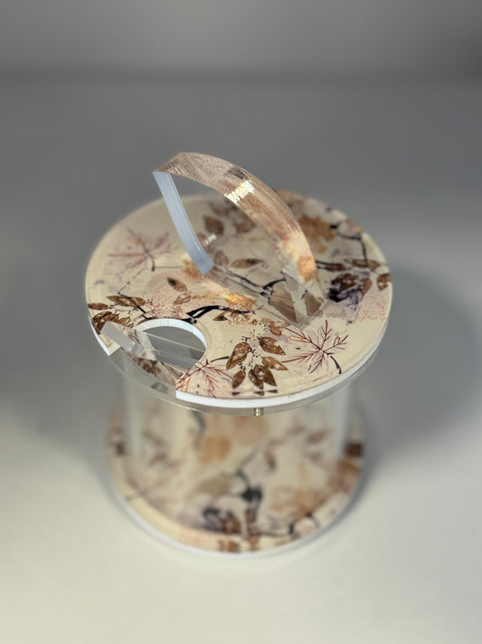 Lucite Honey Dish: Rustic Fall Scenery Print