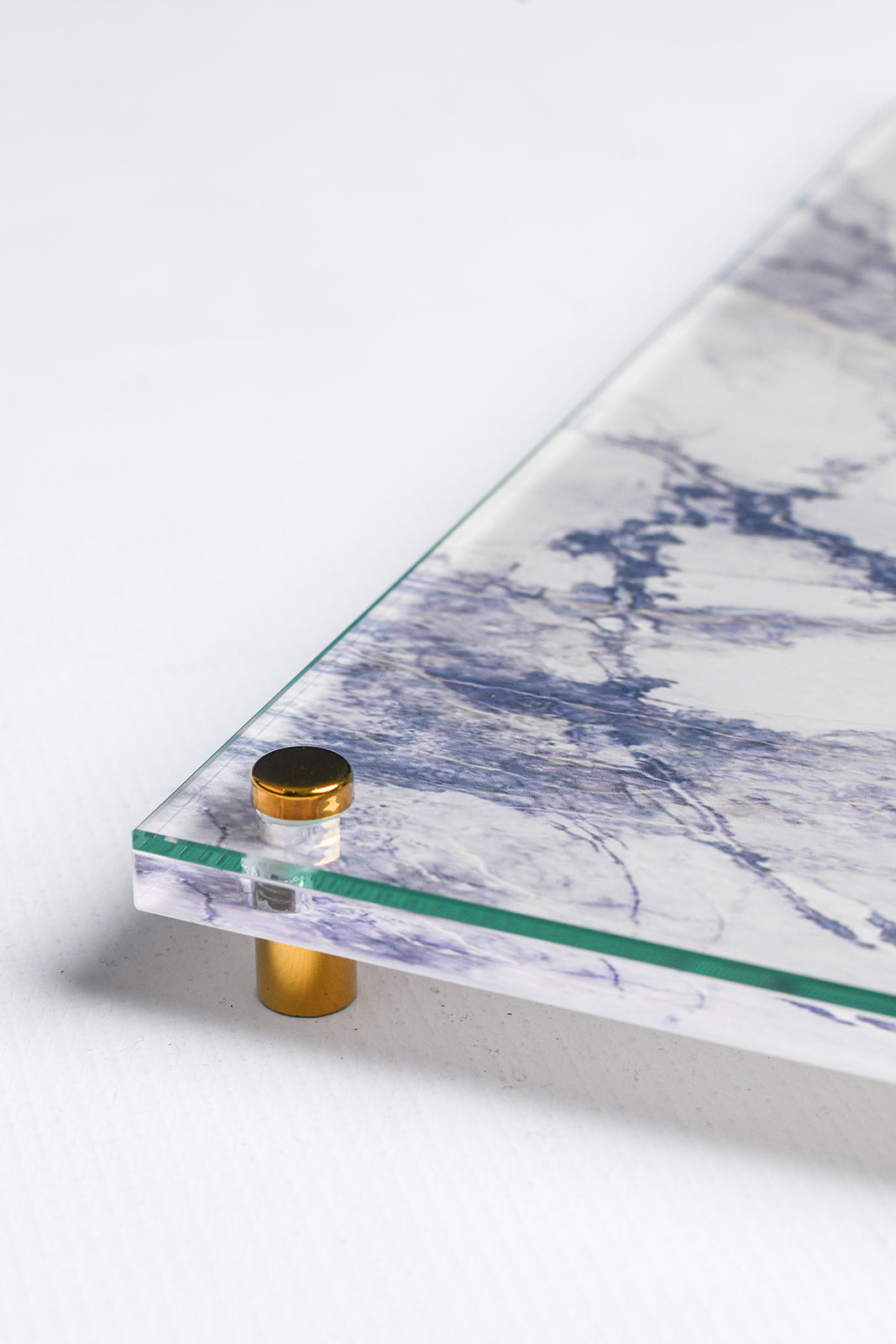 Navy Grey Marble Challah Board