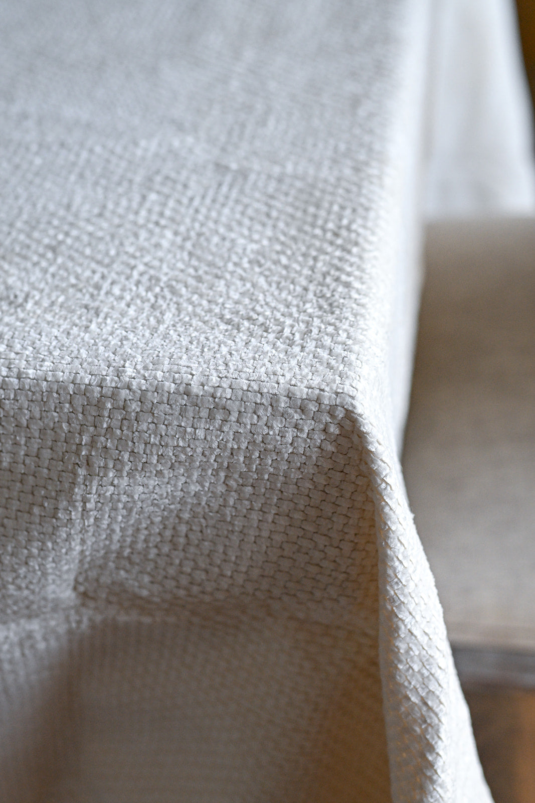 Basketweave Velour-White Quartz