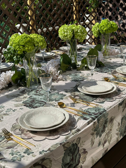 Green Floral, Velvet
