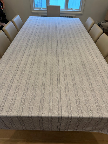 Velvet Cable Print in White