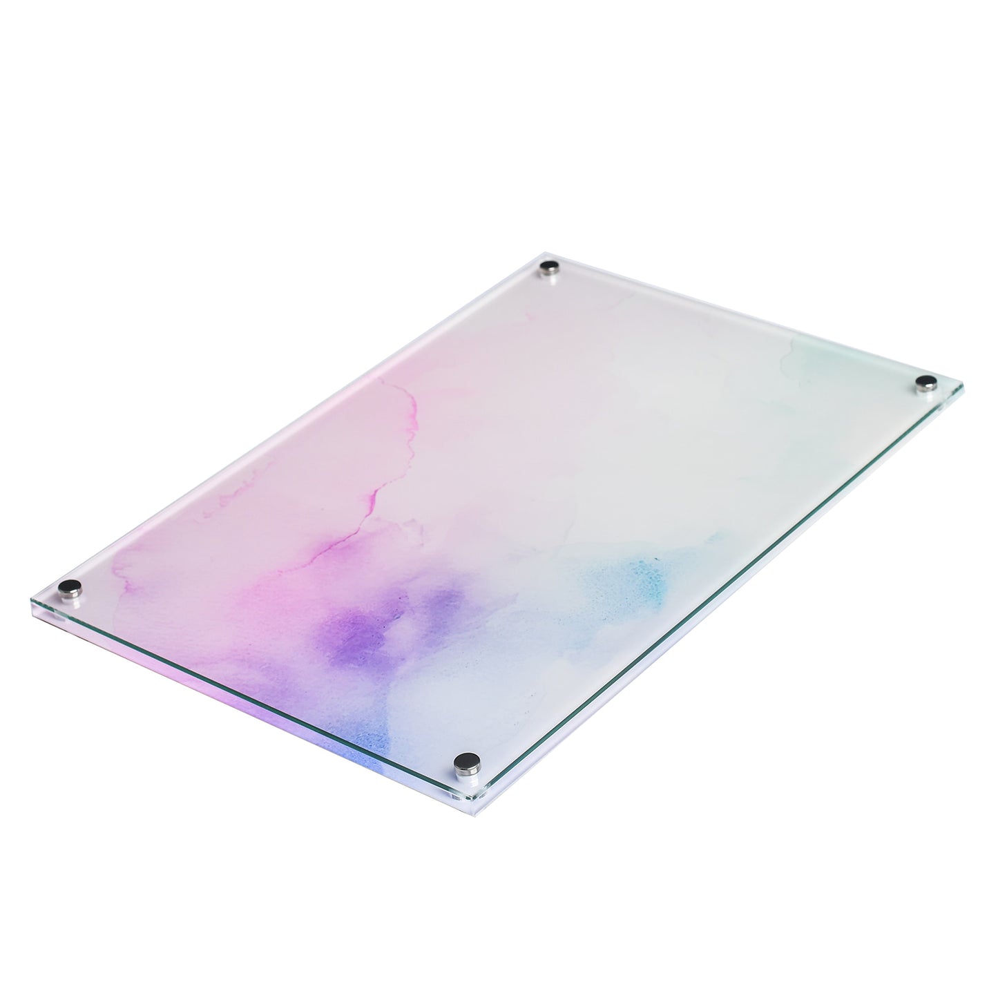 Rainbow Watercolor Challah Board