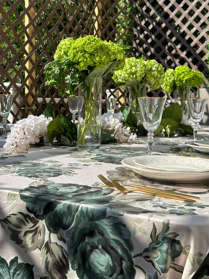 Green Floral, Velvet